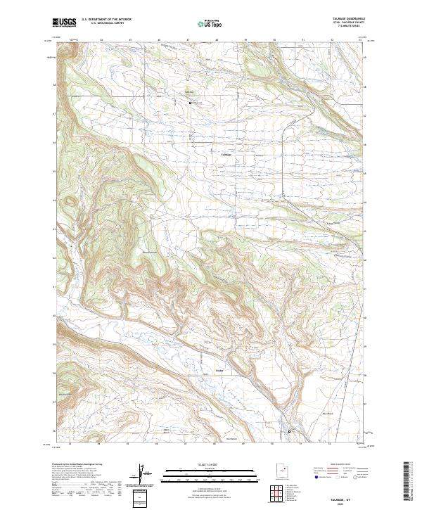 USGS Topographic Map – Talmage