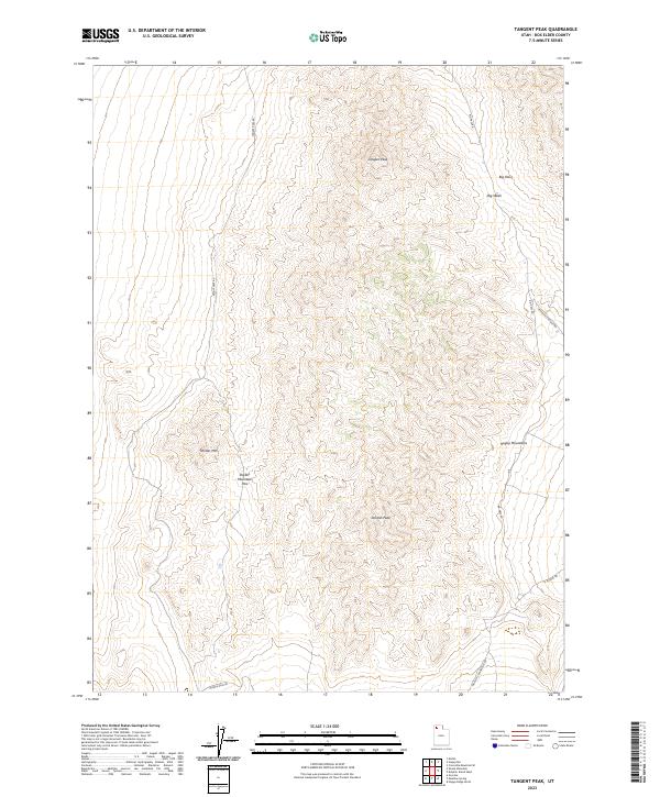 USGS Topographic Map – Tangent Peak