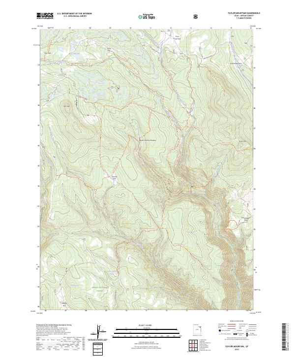 USGS Topographic Map – Taylor Mountain