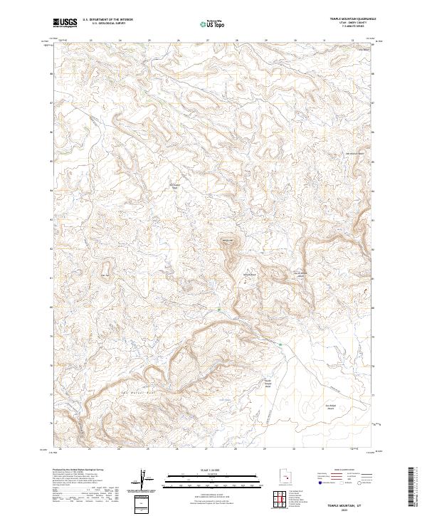 USGS Topographic Map – Temple Mountain