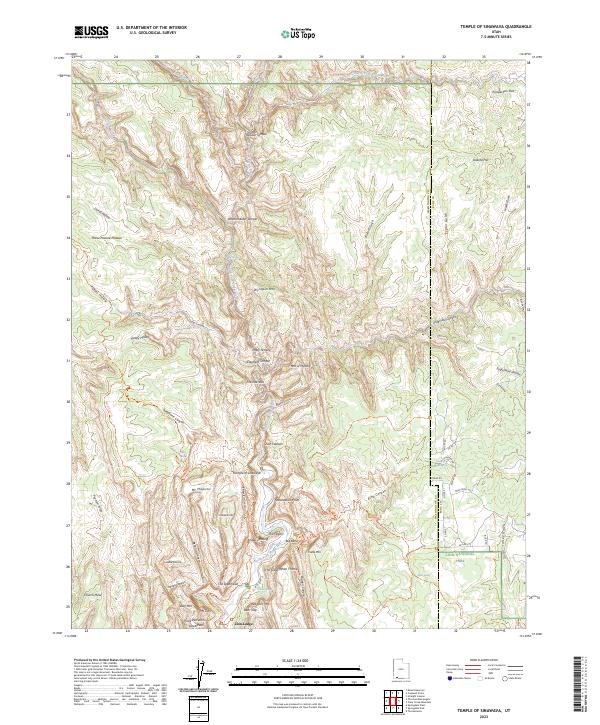 USGS Topographic Map – Temple of Sinawava