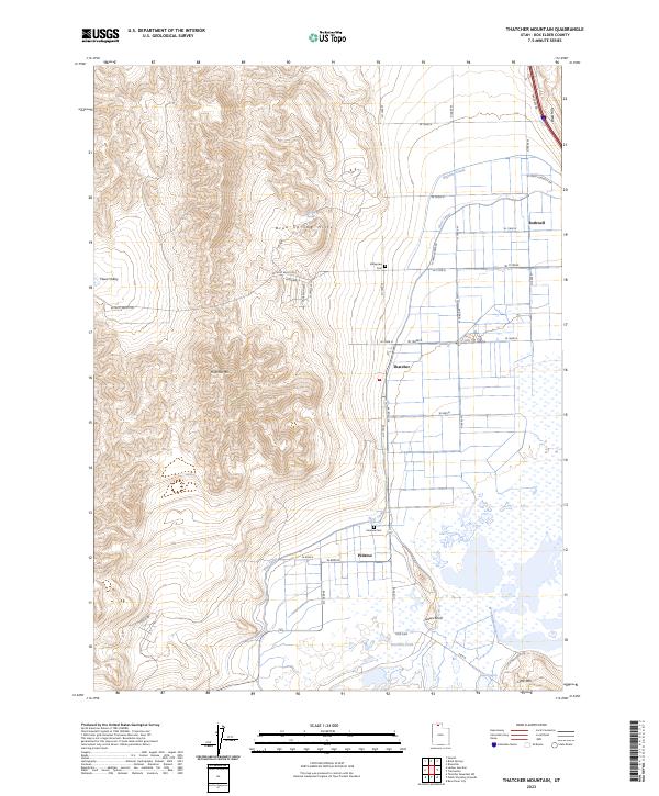 USGS Topographic Map – Thatcher Mountain