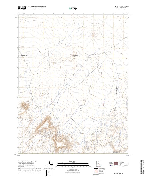 USGS Topographic Map – The Flat Tops