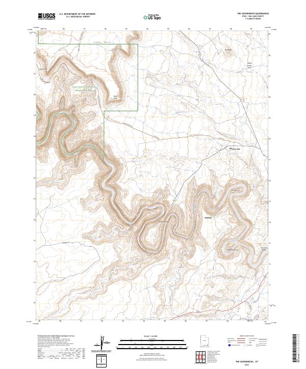 USGS Topographic Map – The Goosenecks
