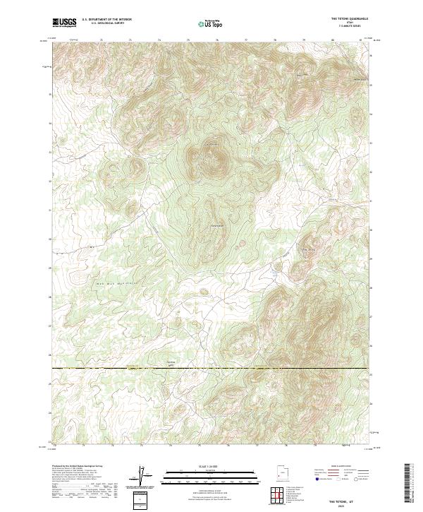 USGS Topographic Map – The Tetons
