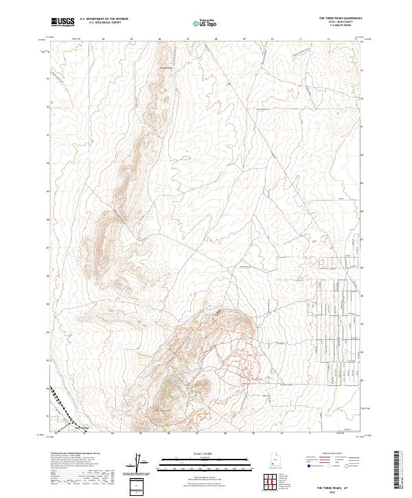 USGS Topographic Map – The Three Peaks