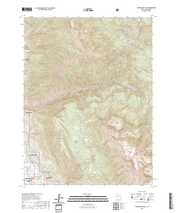 USGS Topographic Map – Timpanogos Cave