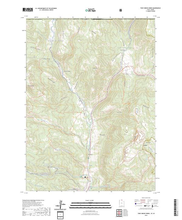 USGS Topographic Map – Tony Grove Creek