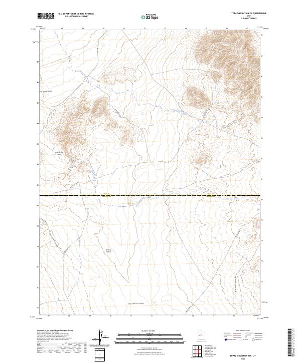 USGS Topographic Map – Topaz Mountain SW