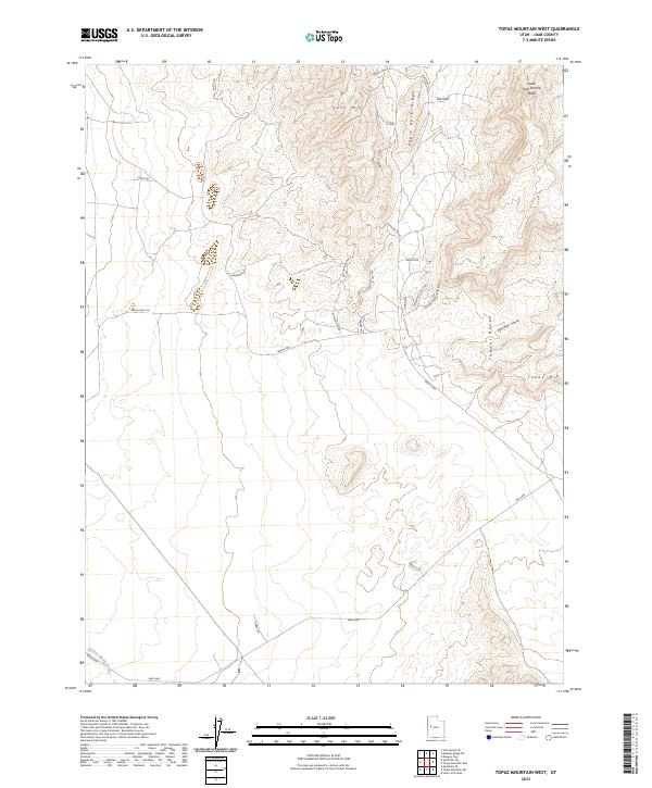USGS Topographic Map – Topaz Mountain West