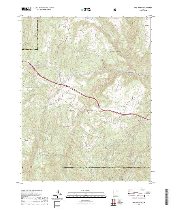 USGS Topographic Map – Trail Mountain