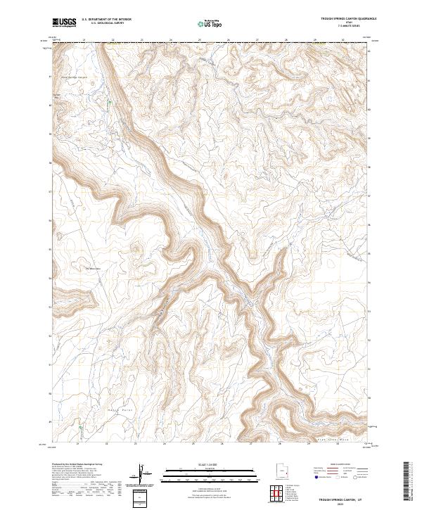 USGS Topographic Map – Trough Springs Canyon