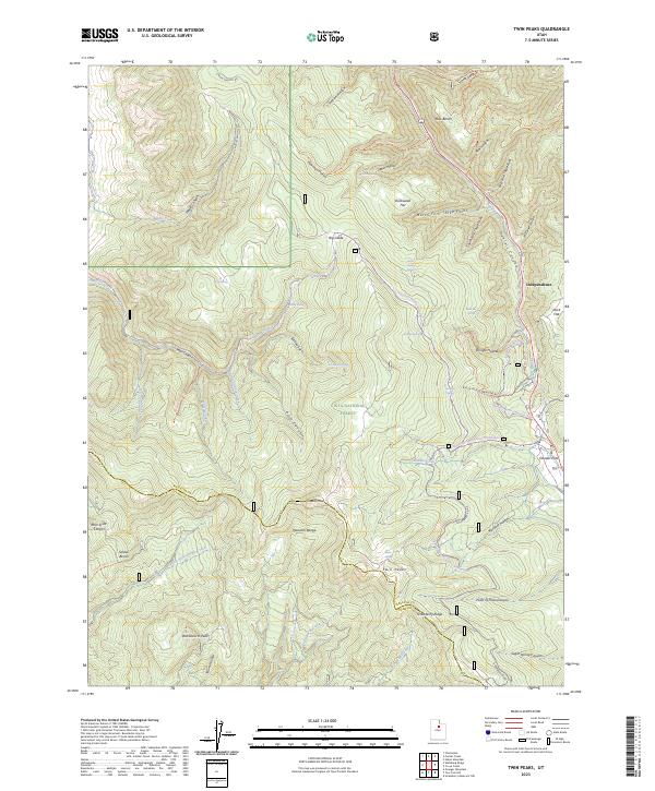 USGS Topographic Map – Twin Peaks