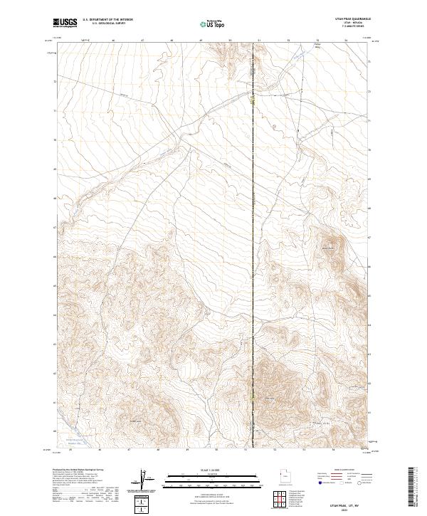 USGS Topographic Map – Utah Peak