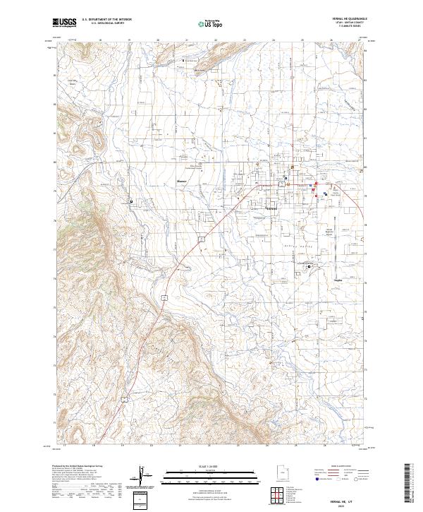 USGS Topographic Map – Vernal NE