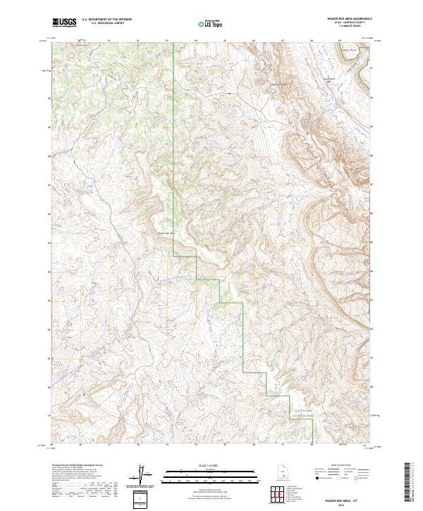 USGS Topographic Map – Wagon Box Mesa