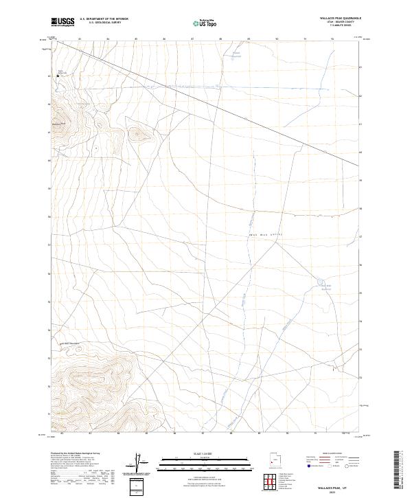 USGS Topographic Map – Wallaces Peak