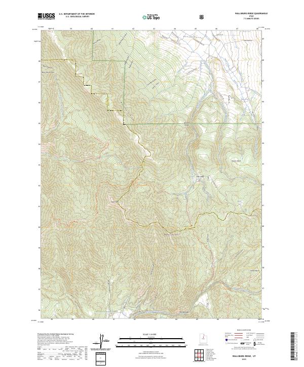 USGS Topographic Map – Wallsburg Ridge