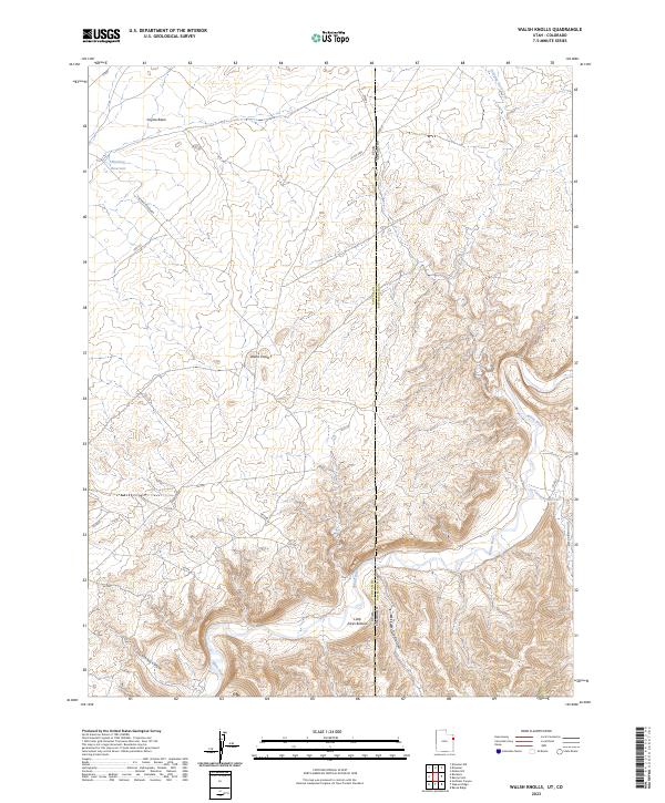 USGS Topographic Map – Walsh Knolls