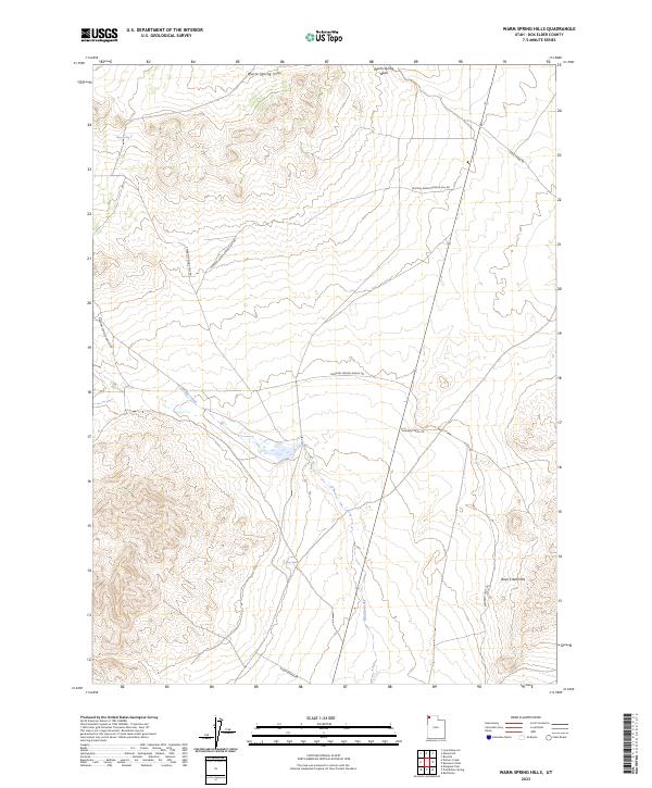 USGS Topographic Map – Warm Spring Hills