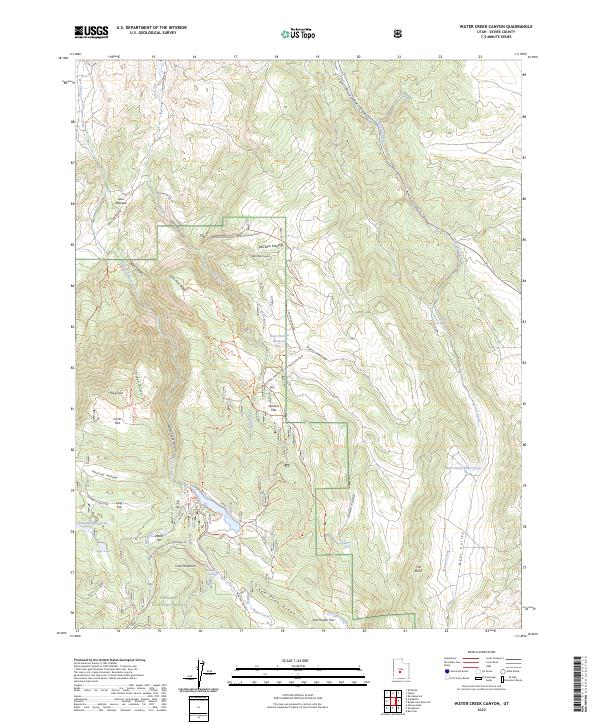 USGS Topographic Map – Water Creek Canyon