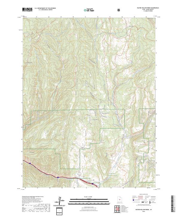 USGS Topographic Map – Water Hollow Ridge