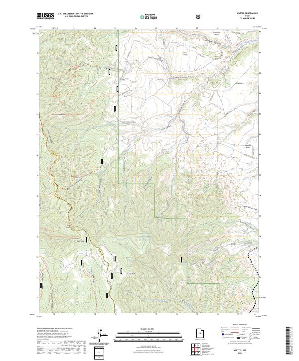 USGS Topographic Map – Wattis
