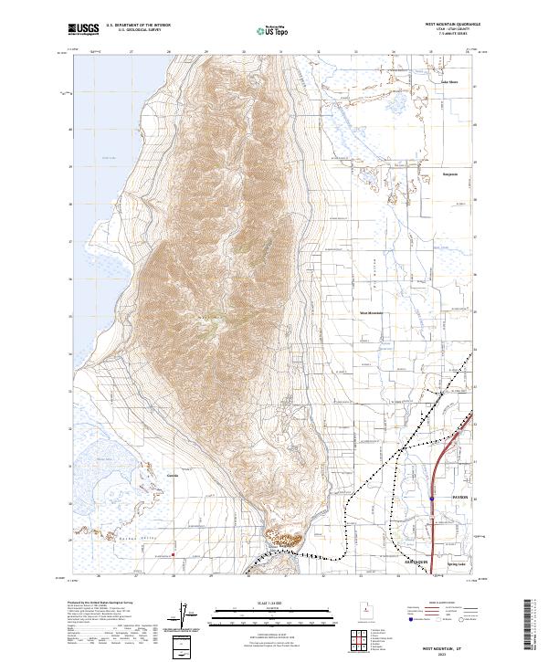 USGS Topographic Map – West Mountain
