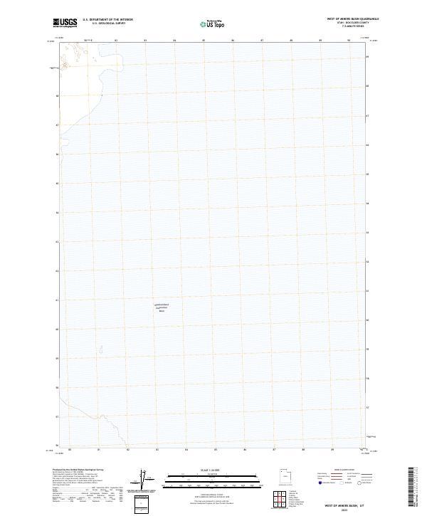 2023 Map of West of Miners Basin, 2023 Print