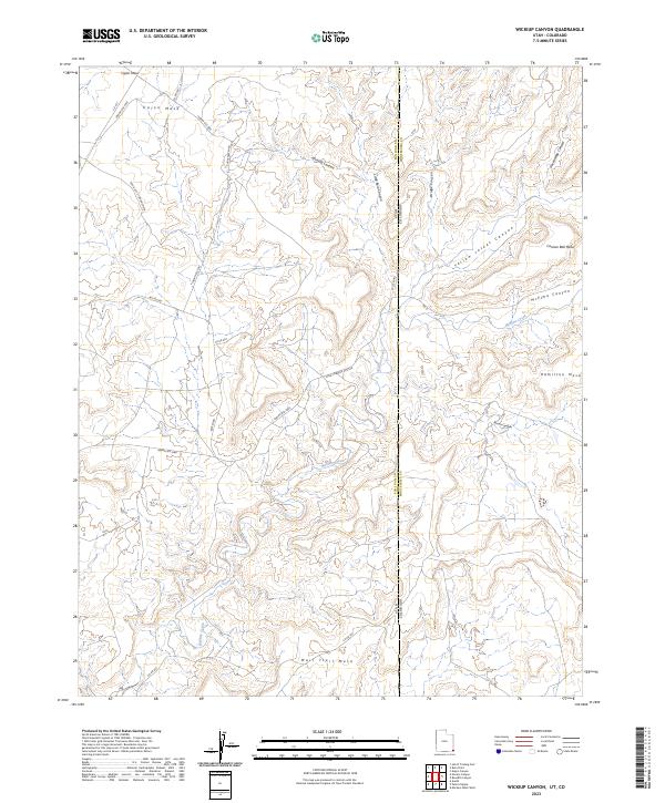 USGS Topographic Map – Wickiup Canyon