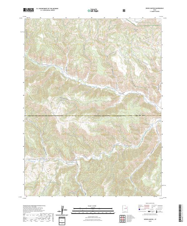 USGS Topographic Map – Wood Canyon