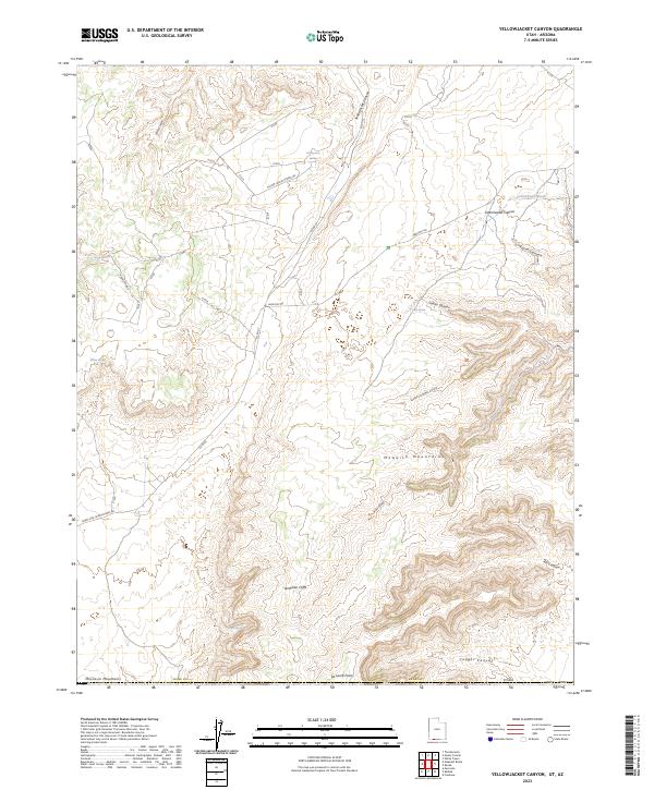 USGS Topographic Map – Yellowjacket Canyon