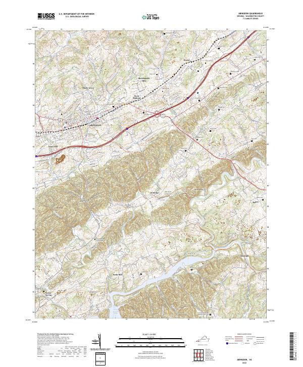 USGS Topographic Map – Abingdon