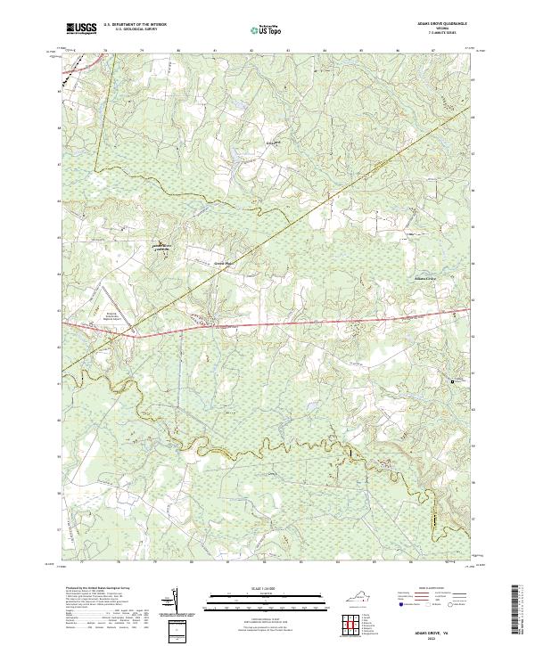 USGS Topographic Map – Adams Grove