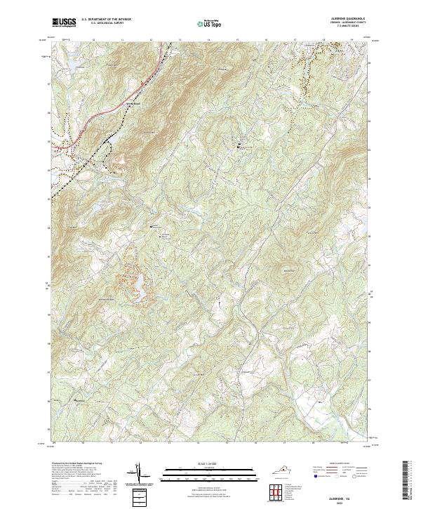 USGS Topographic Map – Alberene