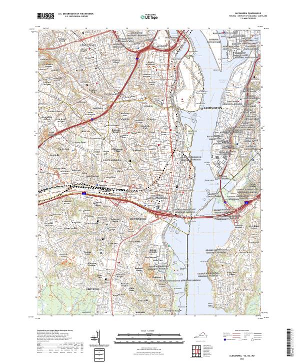 USGS Topographic Map – Alexandria