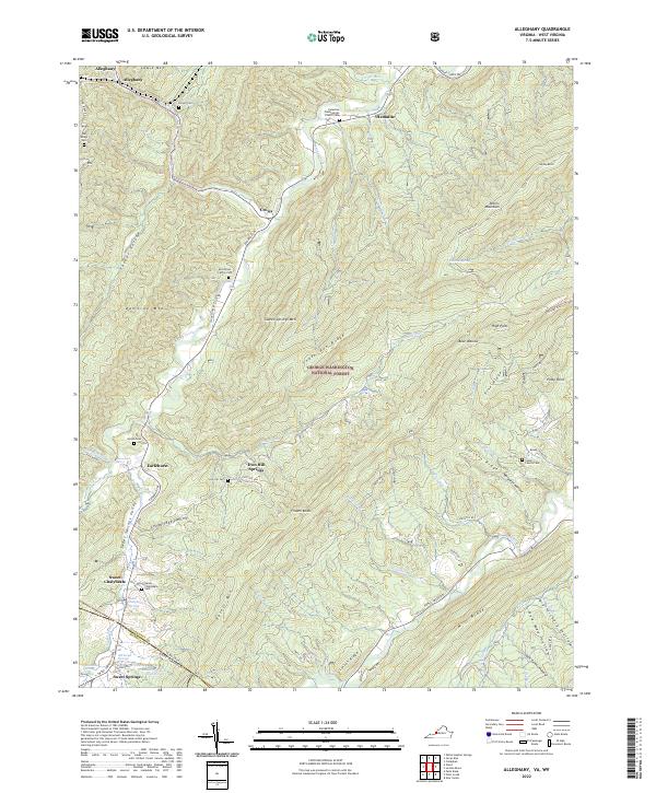 USGS Topographic Map – Alleghany