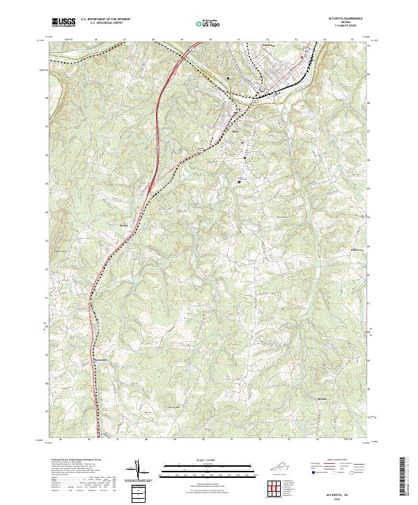 USGS Topographic Map – Altavista