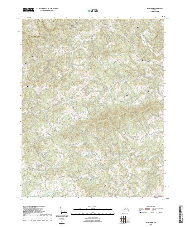 USGS Topographic Map – Alum Ridge