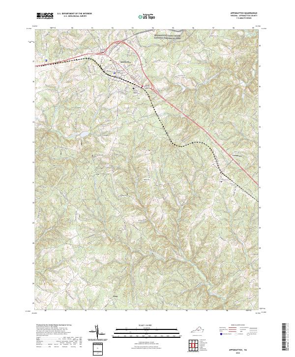 USGS Topographic Map – Appomattox