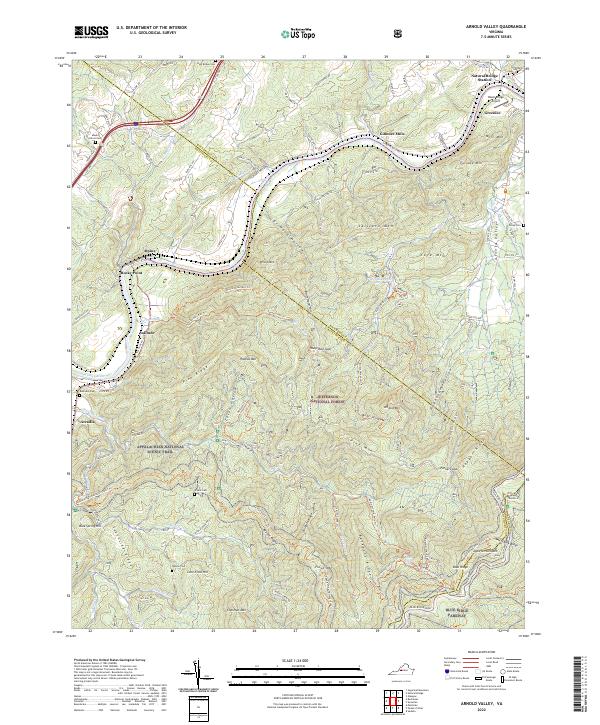 USGS Topographic Map – Arnold Valley