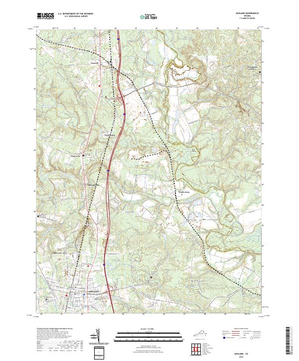 USGS Topographic Map – Ashland