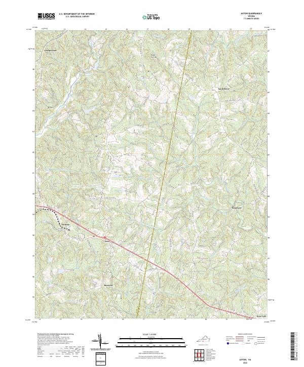 USGS Topographic Map – Axton