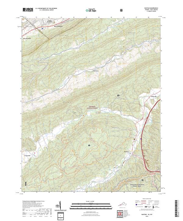 USGS Topographic Map – Bastian