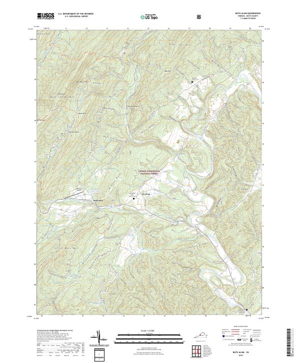 USGS Topographic Map – Bath Alum