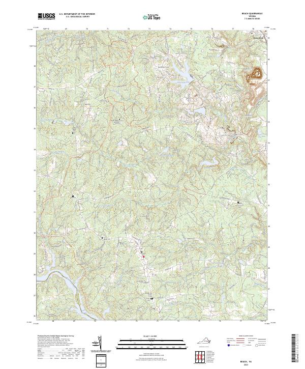 USGS Topographic Map – Beach