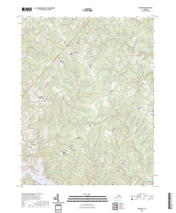 USGS Topographic Map – Belmont