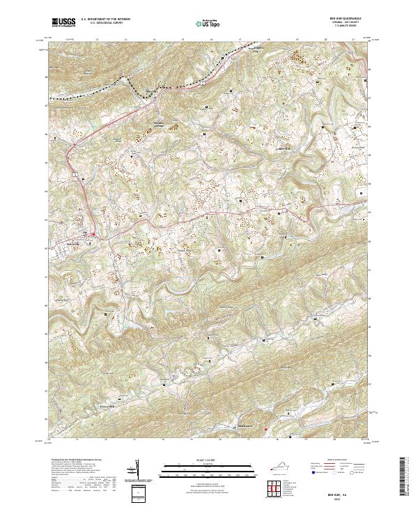 USGS Topographic Map – Ben Hur