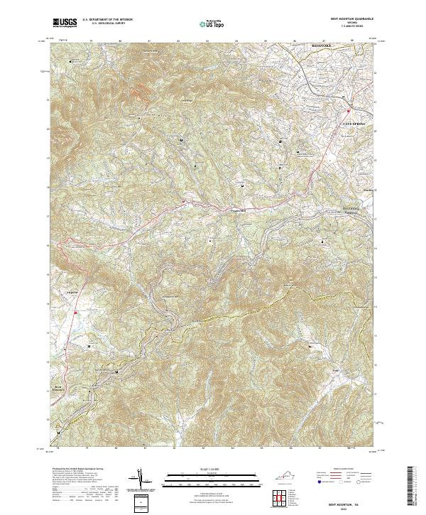 USGS Topographic Map – Bent Mountain