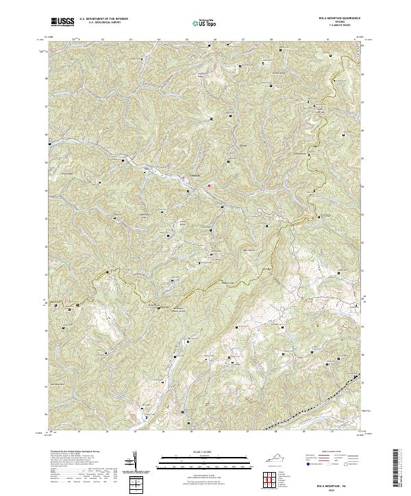 USGS Topographic Map – Big A Mountain